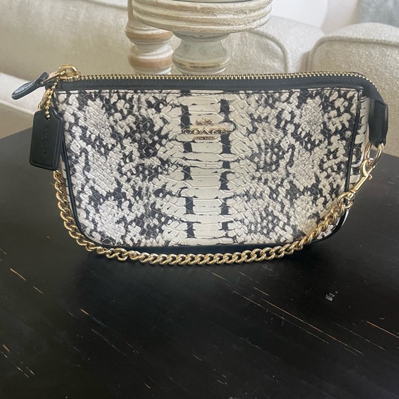 Never Used Coach Nolita Wristlet. Snake Embroidered Leather - Picture 1 of 8